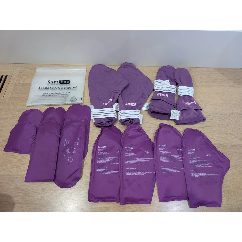 SuzziPad Cooling Purple Gloves & Socks Hands Feet Chemotherapy, Chemo Care